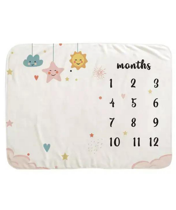 Baby month growth mat