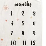 Baby month growth mat